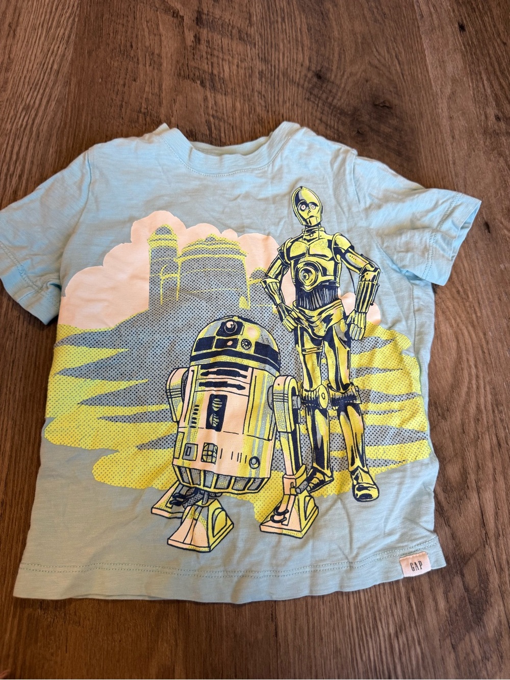 Baby Gap Star Wars R2-D2 C-3PO Graphic T-Shirt Blue Size 4T